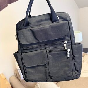 Baggallini Black convertible Travel / Laptop Backpack Tote